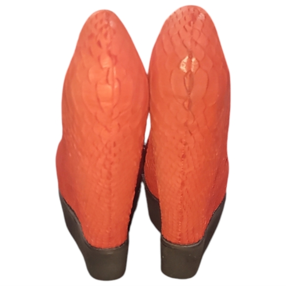 Senso diffusion Zaki coral black snakeskin print platform wedges heels 39 9 nwob - Picture 2 of 7